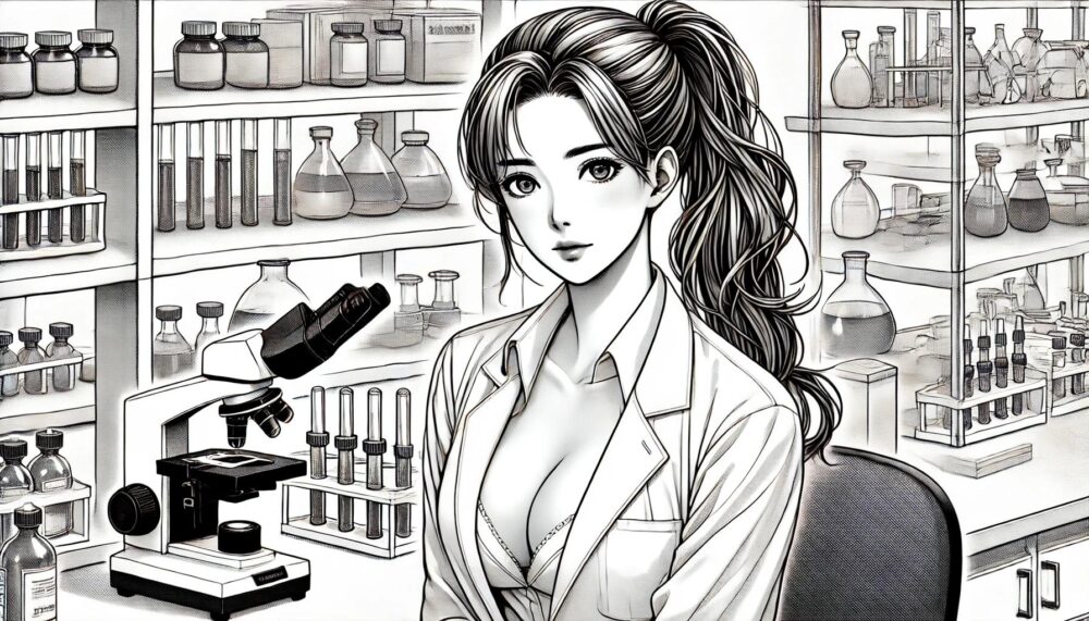 商品開発をしている女性